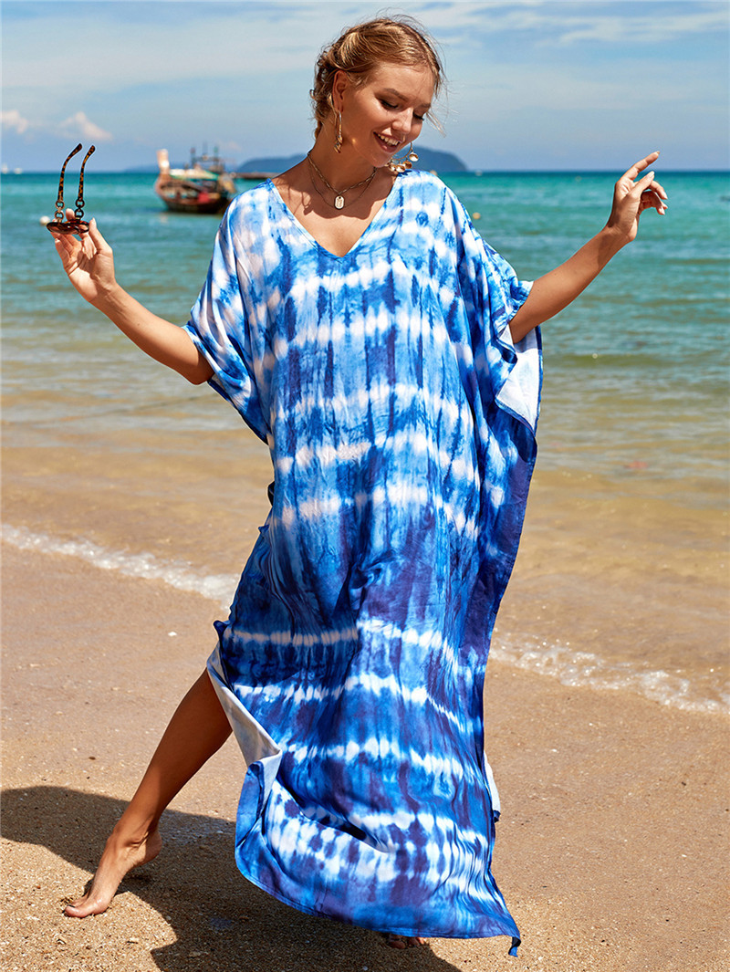 Women's Beach Color Block Cover Ups display picture 3