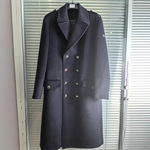 藏青羊毛大衣高级羊毛大衣通勤大衣高级大衣礼服大衣执勤大衣绵羊