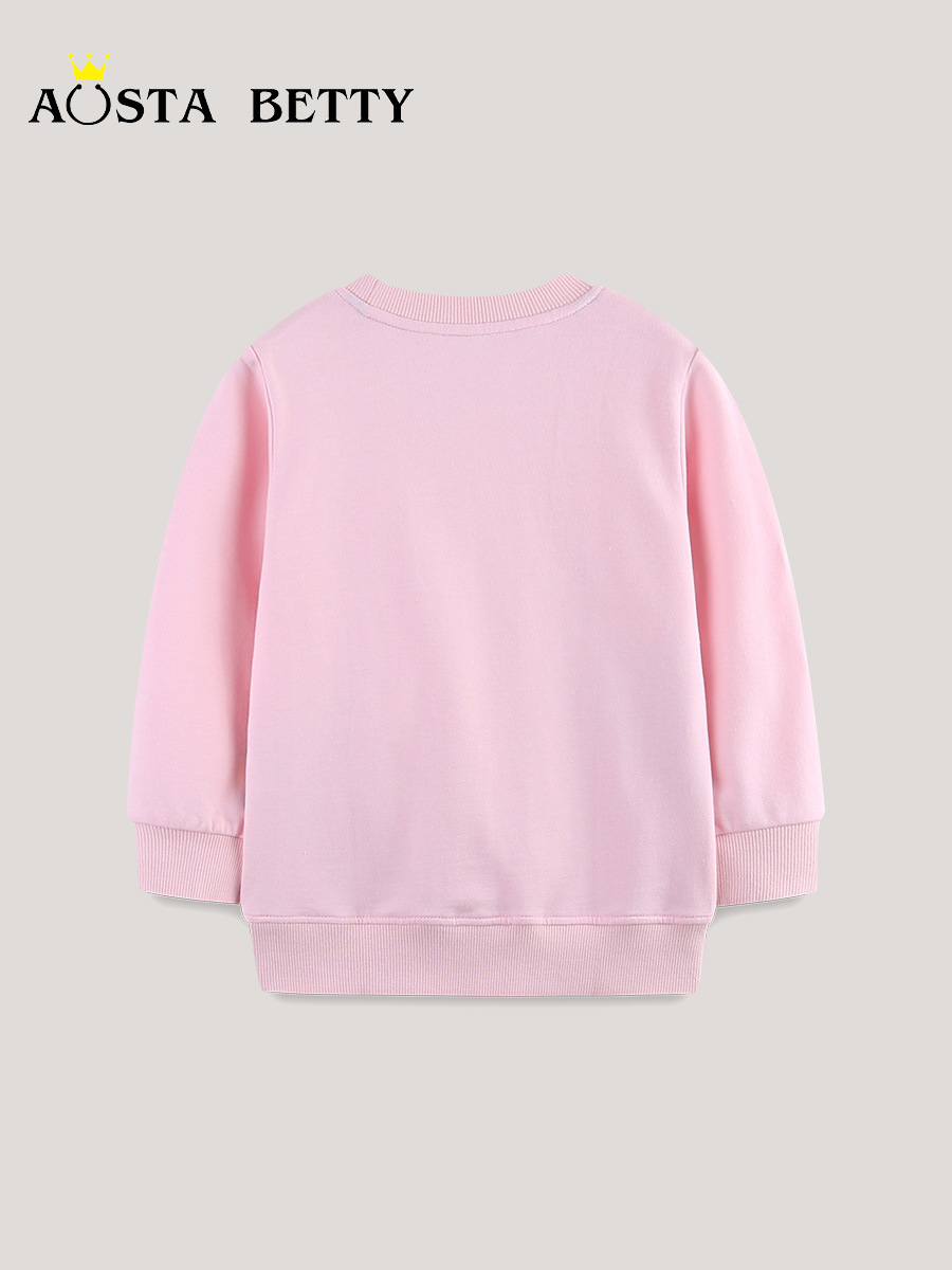 26 nuevo otoño niñas camisetas de estilo europeo y americano camisetas infantiles de algodón de punto impresión arco iris camisetas infantiles