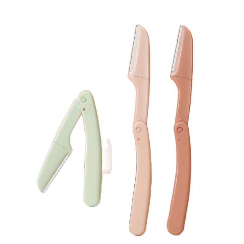 Cuchillo de cejas plegable cuchillo de cejas raspado cuchillo de cejas labios principiantes perezoso dormitorio cejas multifuncional