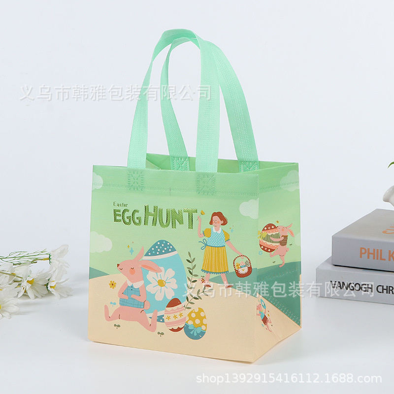 Transfronterizo en stock Bolsa de regalo de Pascua Bolso de dibujos animados no tejido Bolso de decoración de fiesta tridimensional grande traje