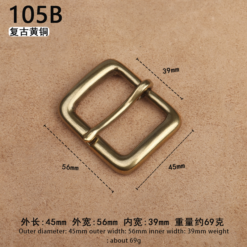 Nuevo latón sólido de alta gama casual cinturón hebilla pantalones cinturón hebilla pin hebilla accesorios 4,0 cm pantalones hebilla