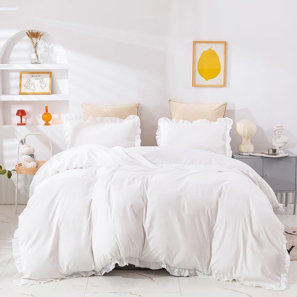 Home textile three piece bedding solid color duvet cover set_voghion.com