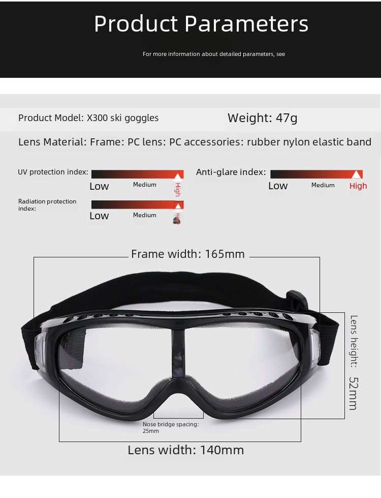 Outdoor goggles Motorcycle riding sports goggles windstorm fans tactical equipment ski glasses_voghion.com