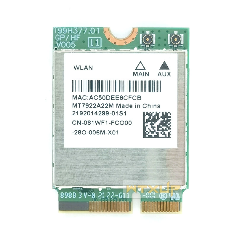 MT7922 WIFI6E 2.4G/5G/6G triple-dual band M2 встроенная беспроводная сетевая карта Linux Openwrt