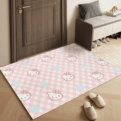 Avtomobil döşəmə paspasları – Easy to Care for Entrance Door - quilted-katie-40cmx60cm-gold-thickness-no-obstruction-when-opening-the-door