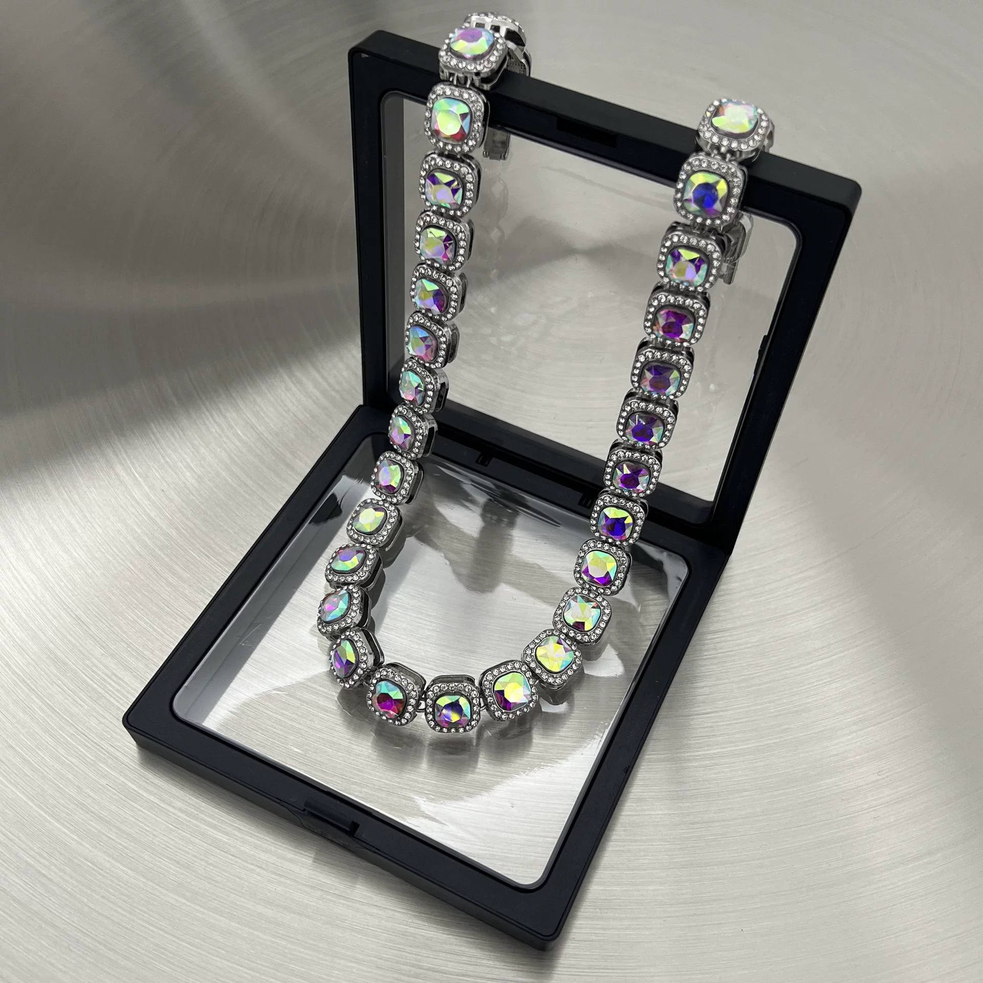 Men's necklace, chain for key bag  hip-hop style for men and women, sweater, American style, with gem, high-quality style