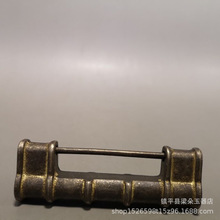 仿古锁头中式做旧箱挂锁复古铜锁老式古代钥匙锁古玩老铜锁一把