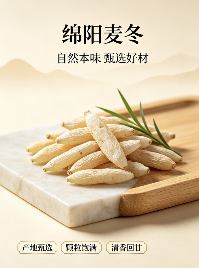 Dried Ophiopogon Root Mai Dong 500g Sichuan Mianyang Large Granules 80-90 per 50g for Herbal Decoction and Cooking overview