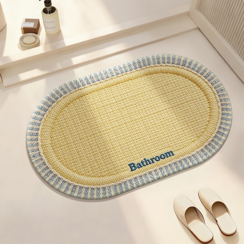 Dropshipping Area Bathroom Floor Mat, Water-Absorbent, Dirt-Resistant, Non-Slip Mat, Bathroom Entrance Foot Mat, Linen Diatomaceous Earth Floor Mat Dropshipping Area Bathroom Floor Mat, Water-Absorbent, Dirt-Resistant, Non-Slip Mat, Bathroom Entrance Foot Mat, Linen Diatomaceous Earth Floor Mat