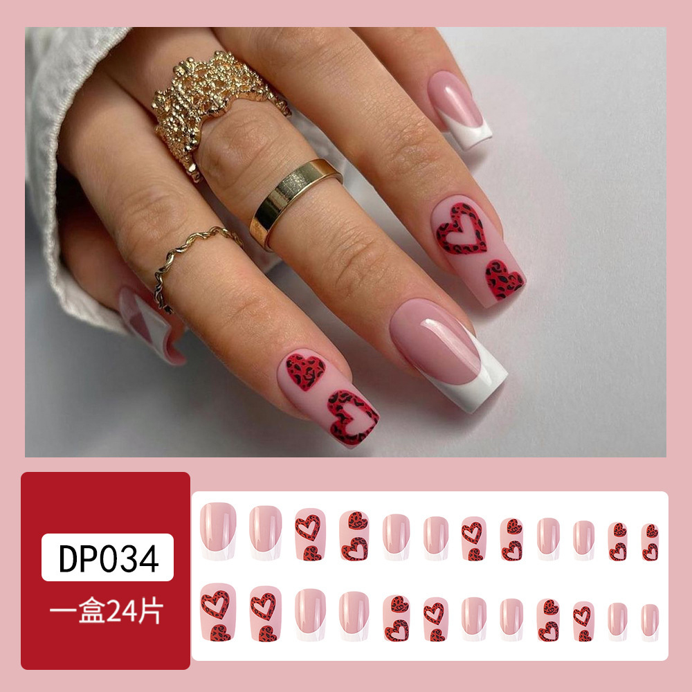 Puntas de uñas postizas de estilo europeo y americano, piezas de uñas desmontables de longitud media, uñas usables, puntas de uñas puras y elegantes.