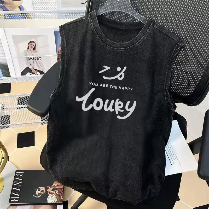 워싱 블랙 [LOUKY 조끼]