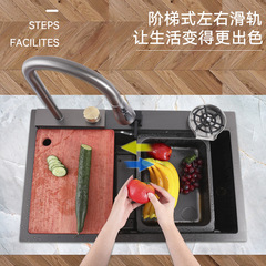 Gun Dust Large Single Slot Kitchen 304 Stainless Steel Sink Hand Wash Sink Dishwashing Pool Fashion Sink