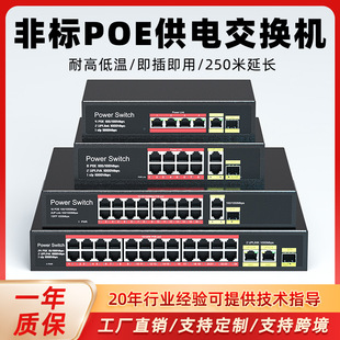 Fhovis Non-Standard 15V24Vpoe Switch 4/8/16/24 Port Switch Poe Power Supply Camera Monitoring