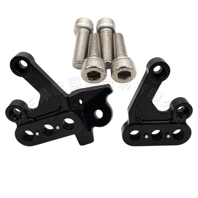 Motorcycle pedals — modified left and right footrest - left-and-right-pair-black