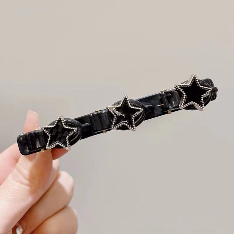新しい四つ葉のクローバーのアヒルのくちばしクリップ、編み込みヘアクリップ、サイド編み込み二重層前髪クリップ、散らかった髪の装飾品を整理します。|undefined
