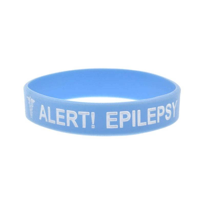 Силиконовый браслет Alert EpilePSY, медицинское предупреждение, резиновый браслет