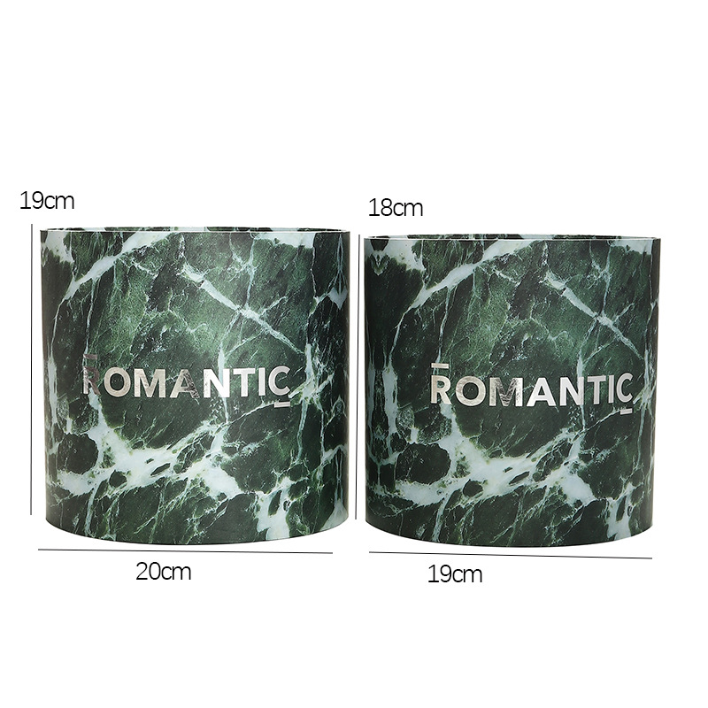 Cubo clásico de tres abrazos cubo redondo embalaje cubo arreglo de flores cubo floral DIY espejo de plata caja de flores