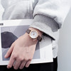 Trend retro quartz belt suitable for men and women for beloved, watch, Korean style, simple and elegant design