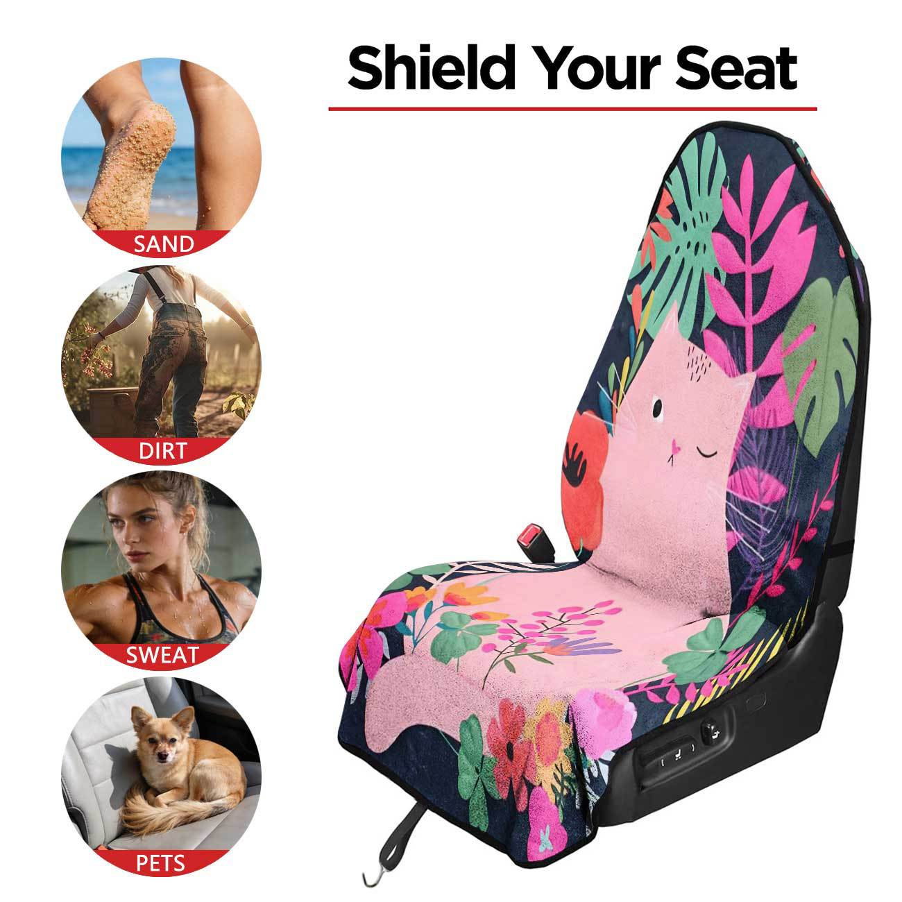 Car seat towel cover front seat protector suitable for gym and exercise, universal for all seasons, car use 44