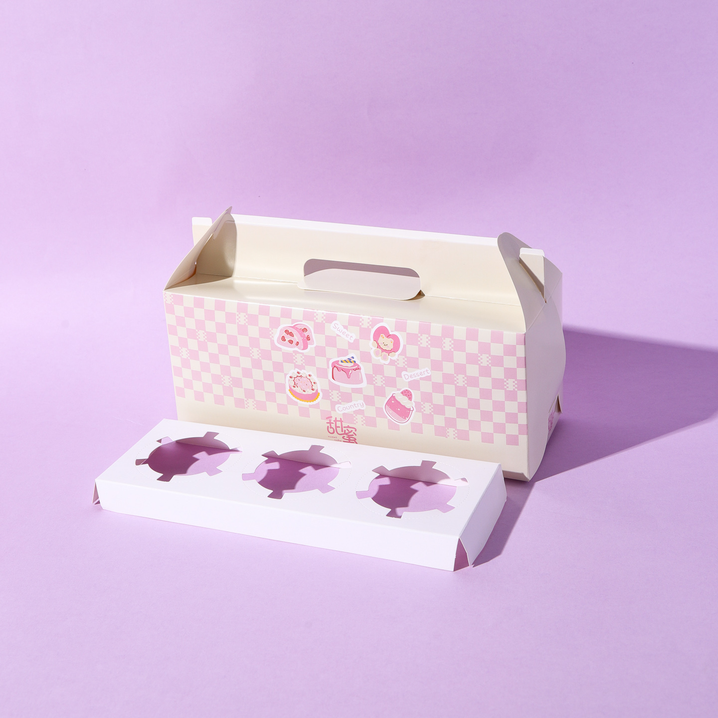 Mayorista ventana portátil caja de embalaje de pastel de toalla de papel de papel de taza de papel de West Point embalaje de 50 pcs