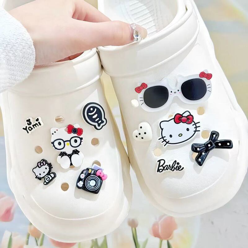 Croc Shoe Accessories Sunglasses Kt Cat Clip-On Croc Shoe Charms Universal Cartoon Children's Croc Shoe Accessory Clips