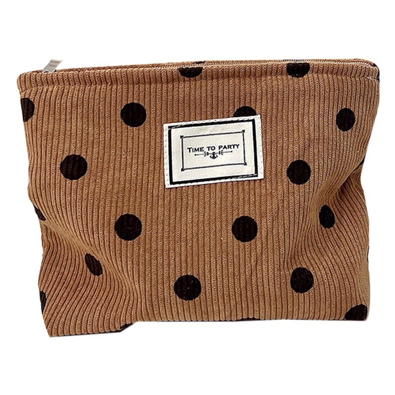 Pana vintage lunares bolsa de cosméticos ins ocio almacenamiento organización bolsa de viaje portátil sub-embalaje bolsa de lavado al por mayor