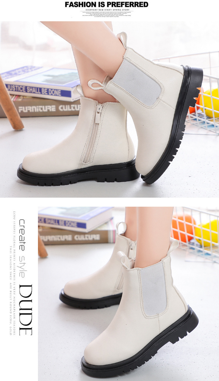 Kinderstiefel Aus Leder Für Den Herbst Und Winter Mit Weicher Sohle_voghion.com