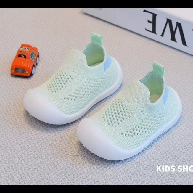 Летние детские пинетки-тапочки с мягкой подошвой, нескользящие, дышащие, для девочек 0-3 лет, для дома