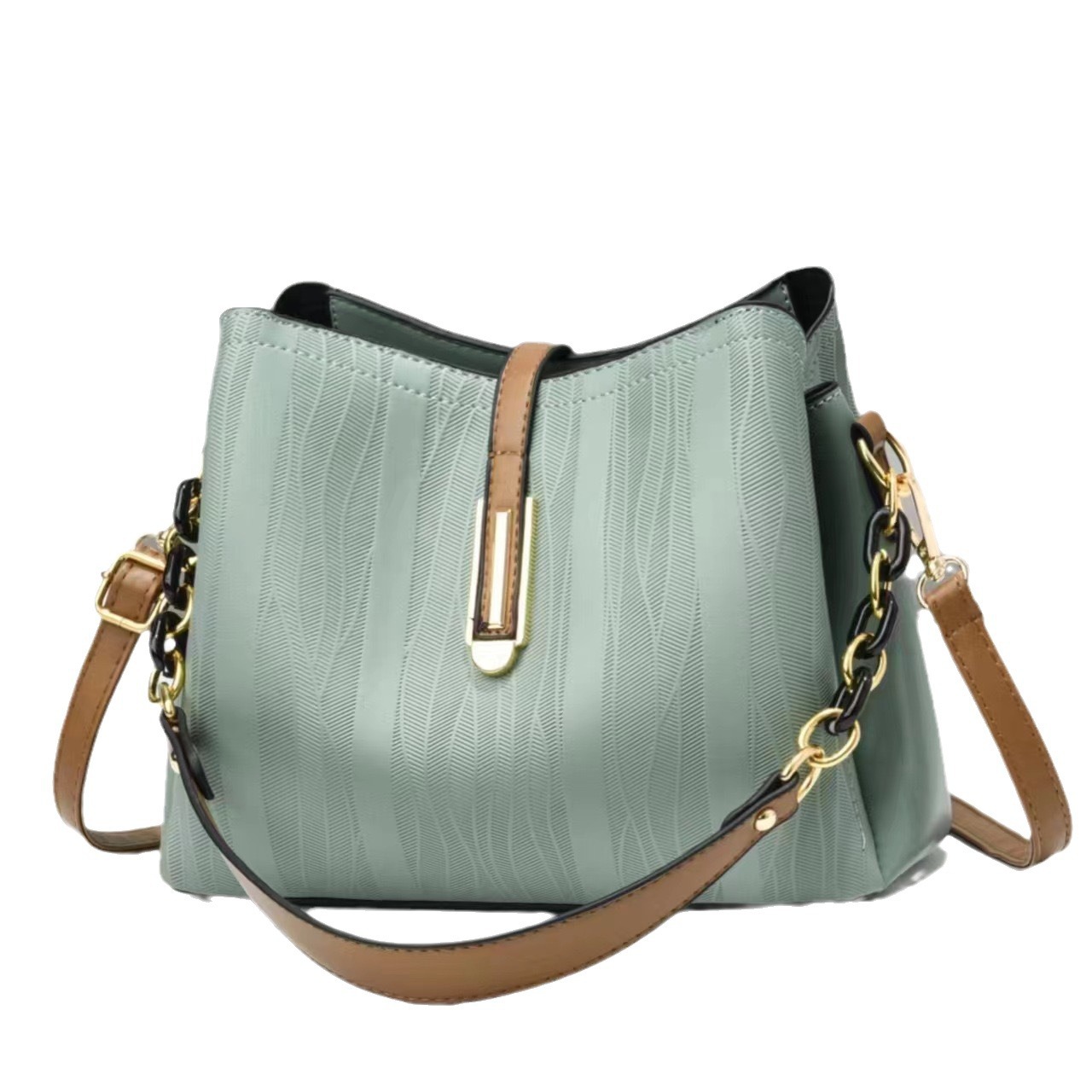 Bolso de mujer de Taizhou, bolso cruzado, bolso de hombro, bolso tipo cubo de gran capacidad, bolso pequeño, bolsos de mujer, estilo urbano simple