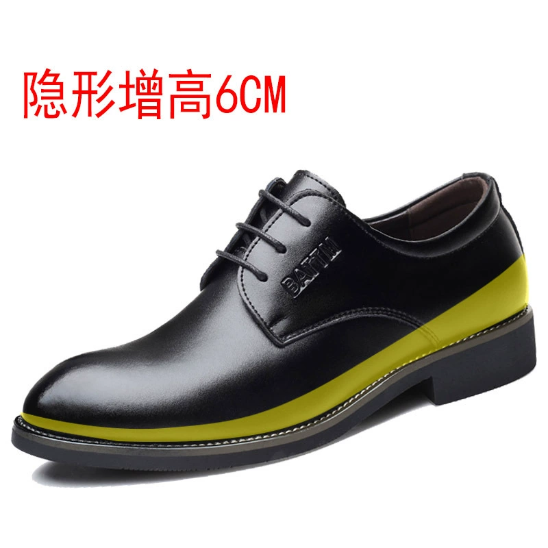 Кожаные туфли на высоту 6 см для увеличения роста, деловые, формальные, офисные, свадебные, для жениха, сшитые, повседневные, 2025 год