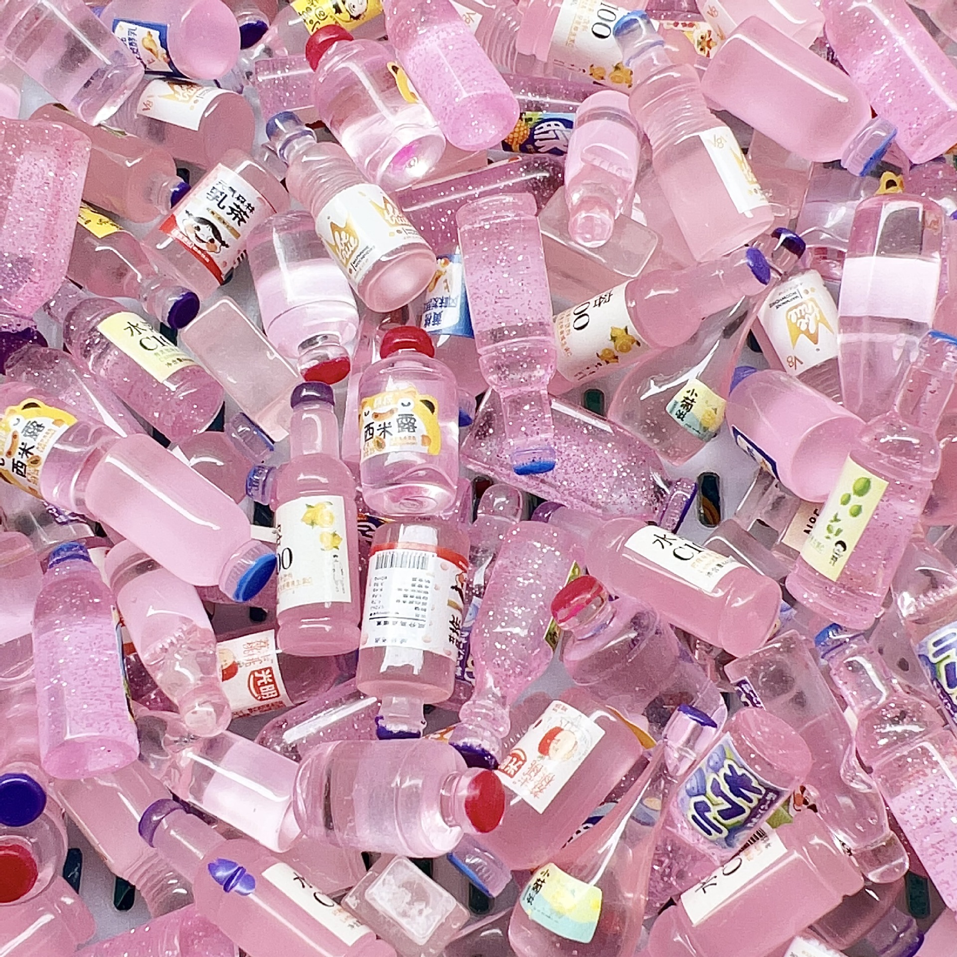 mini beverage bottle miniature small wine bottle resin accessories diy food play convenience store color material night light accessories