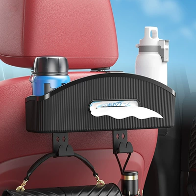 Seat Rear Storage Storage Box, Car tissue box/set - no-cartoon-car-seat-back-tissue-storage-black