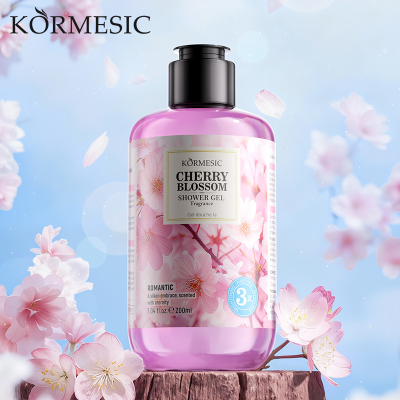 KORMESIC completo Inglés flor fragrancia gel de ducha serie de gel de ducha comercio exterior fábrica transfronteriza al por mayor image 1