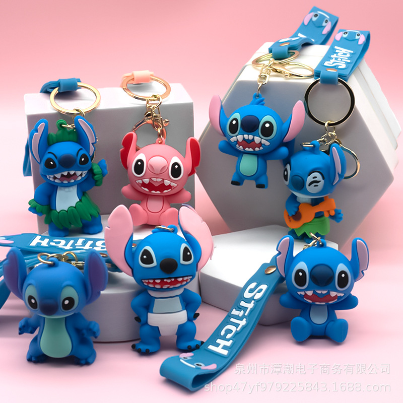 American Cartoon Pvc Stereo Interstellar Baby Doll Keychain Glue Gift Car Keychain School Bag Pendant