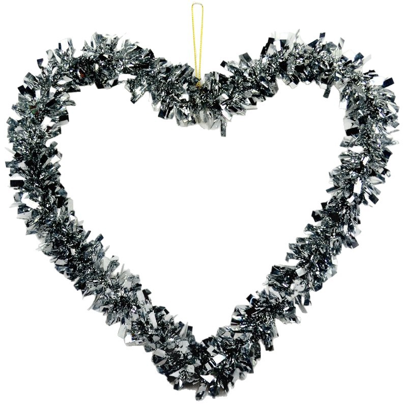 Decoraciones navideñas 35cm tira de lana en forma de corazón Guirnalda de Navidad vacaciones de Navidad decoración de la ventana suministros de diseño de escena