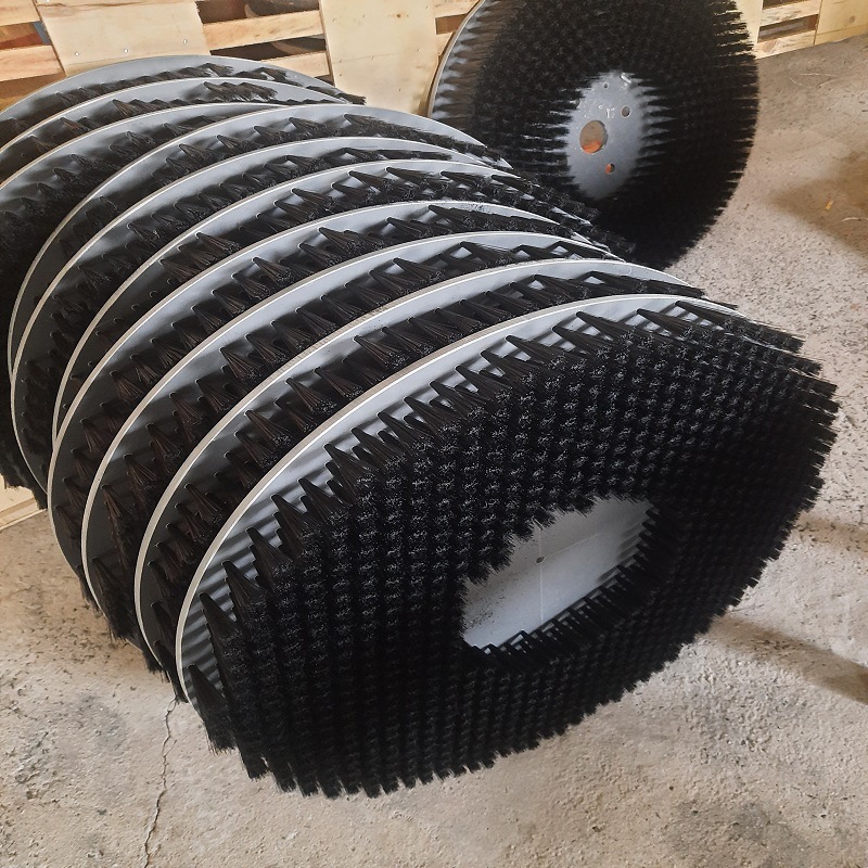 汽车摩托车轮毂去毛刺圆盘毛刷 pvc板抛光圆盘刷，清洗圆盘刷