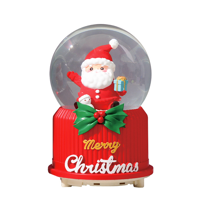 Una variedad de regalos de decoración de Navidad Navidad iluminante bola de cristal caja de música ventana diseño de velas lámparas de viento árbol de Navidad