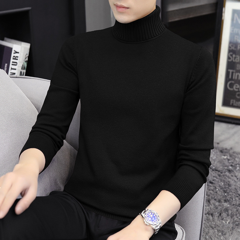 タートルネックセーター メンズ ニットウェア 秋冬 中衿 インナー ベースレイヤー 保温性のあるセーター ハーフタートルネック スリムフィット 細見え