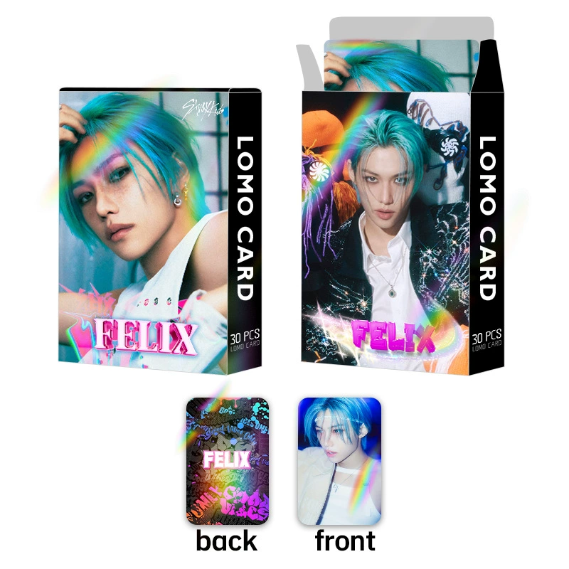 Лазерная флеш-карта Felix Lomo Card StrayKids двусторонняя карта карта коробка для фото карта карта