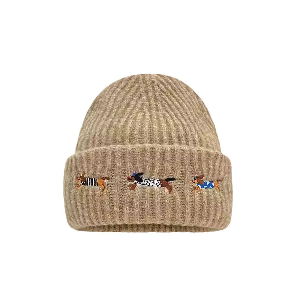 Cute hat, scarf, universal set, with embroidery