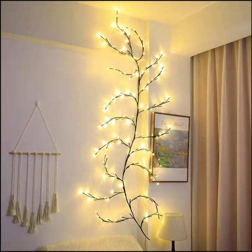 Luces LED flexibles transfronterizas, luces de ramas simuladas, luces de ambiente para habitaciones, luces decorativas para pared, luces decorativas, luces para árboles.