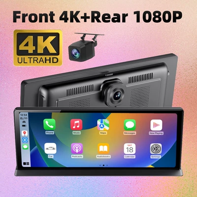 5K Driving Recorder 11.3inch Large Screen Center Console Carplay Android Auto Screen Projection 1080P Reversing Bt (Driving recorder) - standard-version-front-4krear-1080p