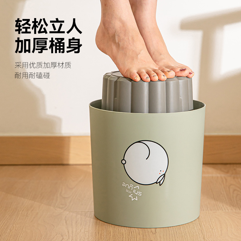 時悦家庭用大型キッチントイレ二重ゴミ箱客間寝室オフィス用シンプルな紙かご|undefined