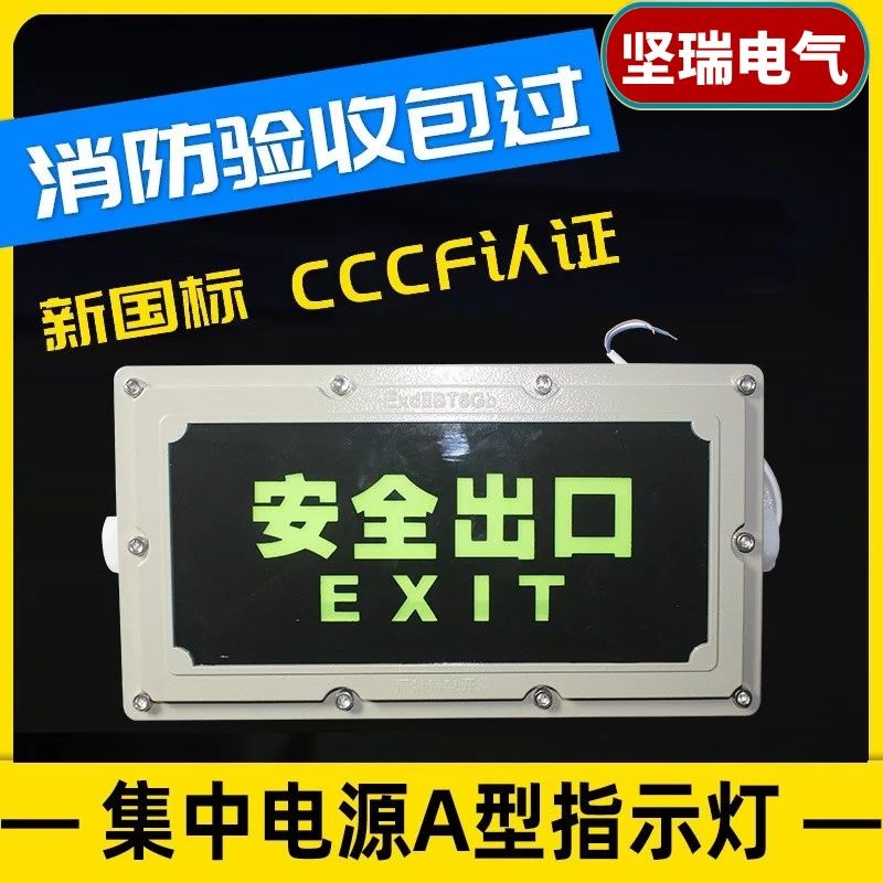 自带电池防爆型LED消防应急智能疏散指示牌36V安全出口标志灯具