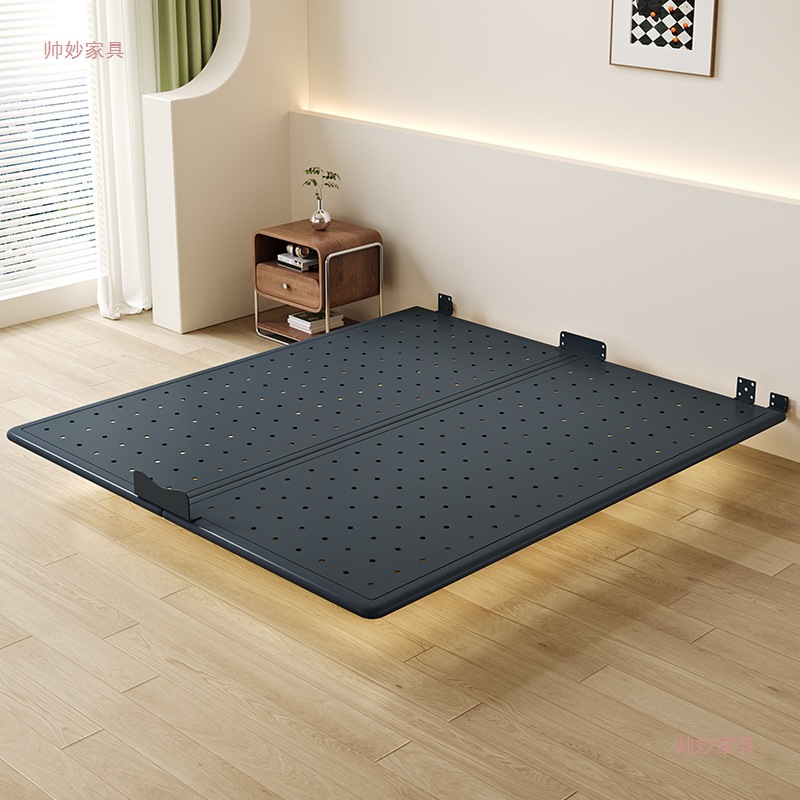 [Third Generation Carbon Steel Suspended Bed] Internet Celebrity Normcore Master Bedroom Simple Iron Frame Bed Double New Accessible Luxury Style