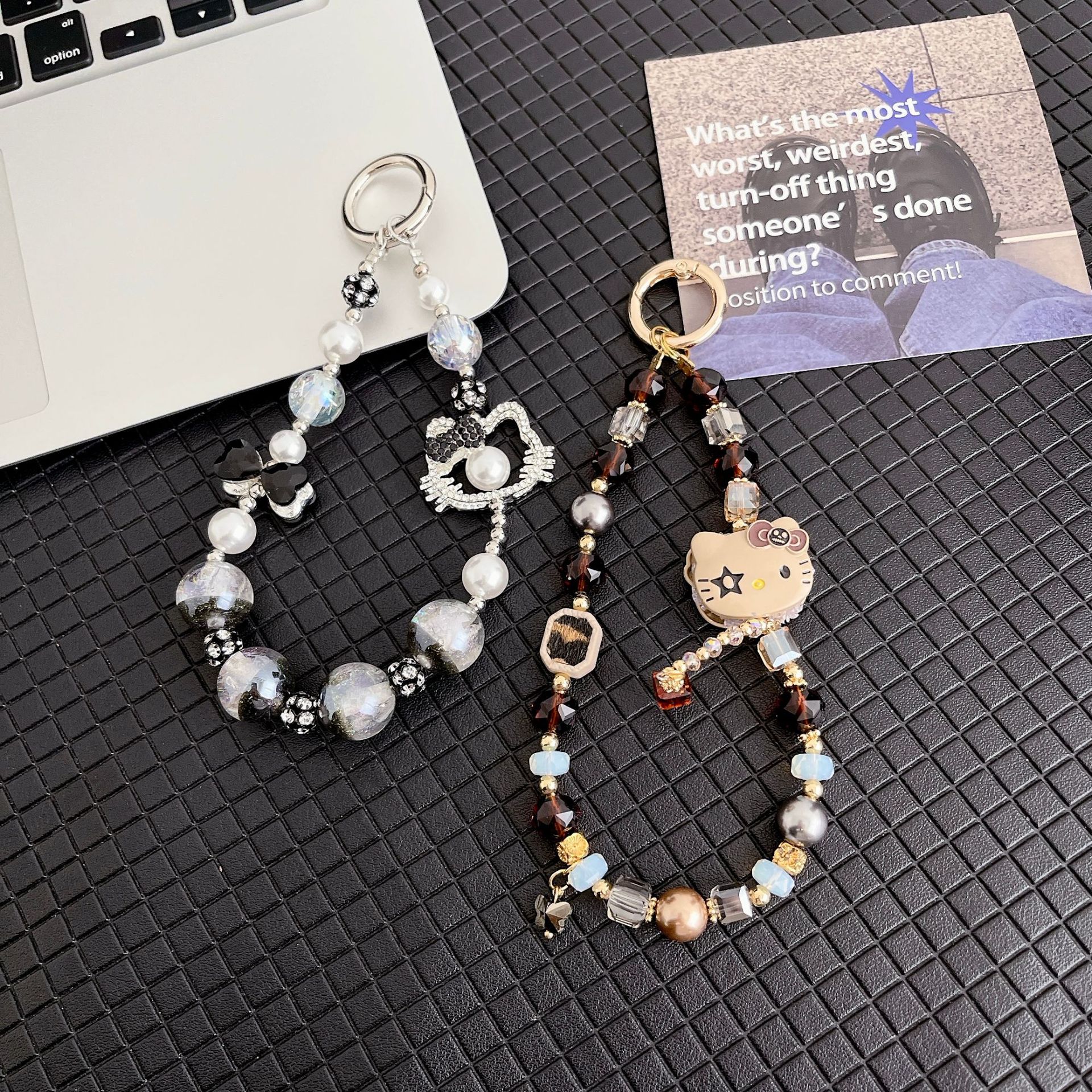 Boutique hecha a mano cadena de teléfono móvil de alta calidad mujer cadena corta moda Merad Katie serie bolso de teléfono móvil colgante corto