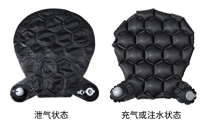 Motorcycle inflatable seat cushion, shock-absorbing and breathable, suitable for long-distance riding in summer, soft and comfortable, universal airbag seat cushion for electric vehicles