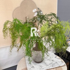 Artificial green plants encrypted reed grass air grass artificial flowers wedding flowers floral arrangements hotel decoration rattan decorations
