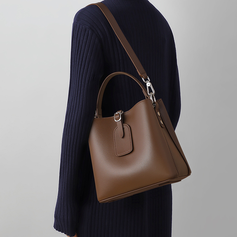 Bags for Women 2025 New Versatile Bucket Bag Crossbody Women's Bag High-End Large-Capacity Genuine Leather Shoulder Bag Bag